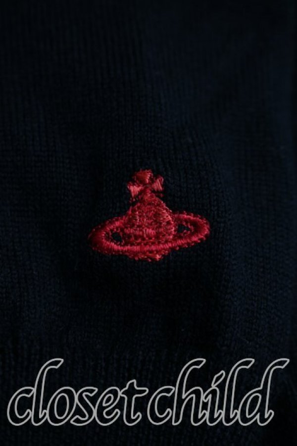 画像6: ヴィヴィアンウエストウッド 中古 / 単色オーブ刺繍カーディガン 2（9号相当） 黒  H-26-04-12-094-to-OD-ZH (6)