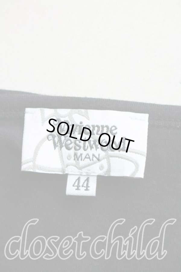 画像3: ヴィヴィアンウエストウッド MAN 中古 / パンチウッドラウンドネック半袖Tシャツ 44（メンズS相当） 黒  H-26-04-12-009-ts-OD-ZH (3)