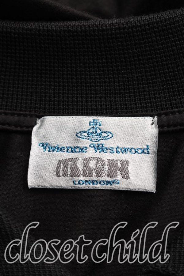 画像3: ヴィヴィアンウエストウッド MAN 中古 / カラーオーブ刺繍ポロ  黒  H-26-04-12-013-to-OD-ZH (3)