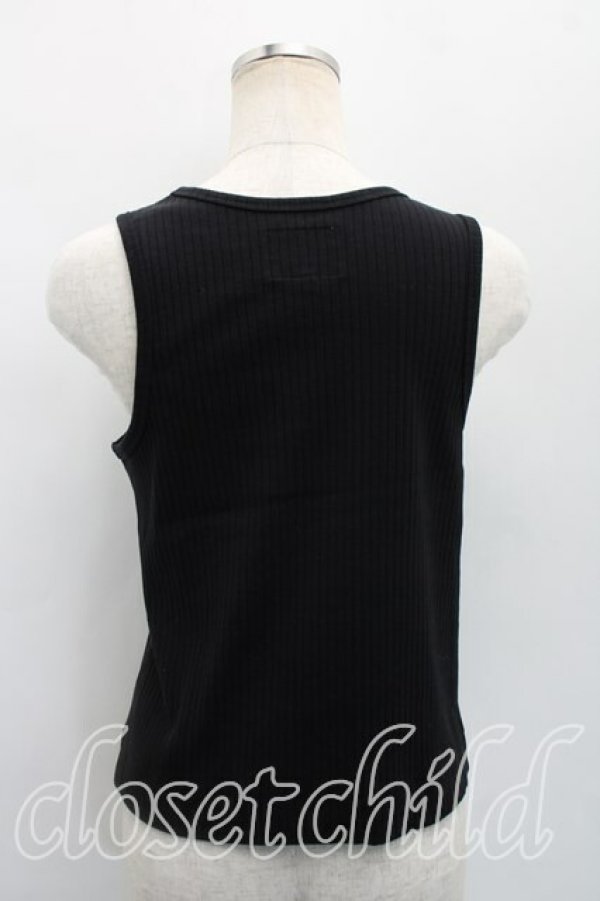 画像2: ヴィヴィアンウエストウッド 中古 / オーブ刺繍タンクトップ 00（ワンサイズ） 黒  H-26-04-12-018-to-OD-ZH (2)