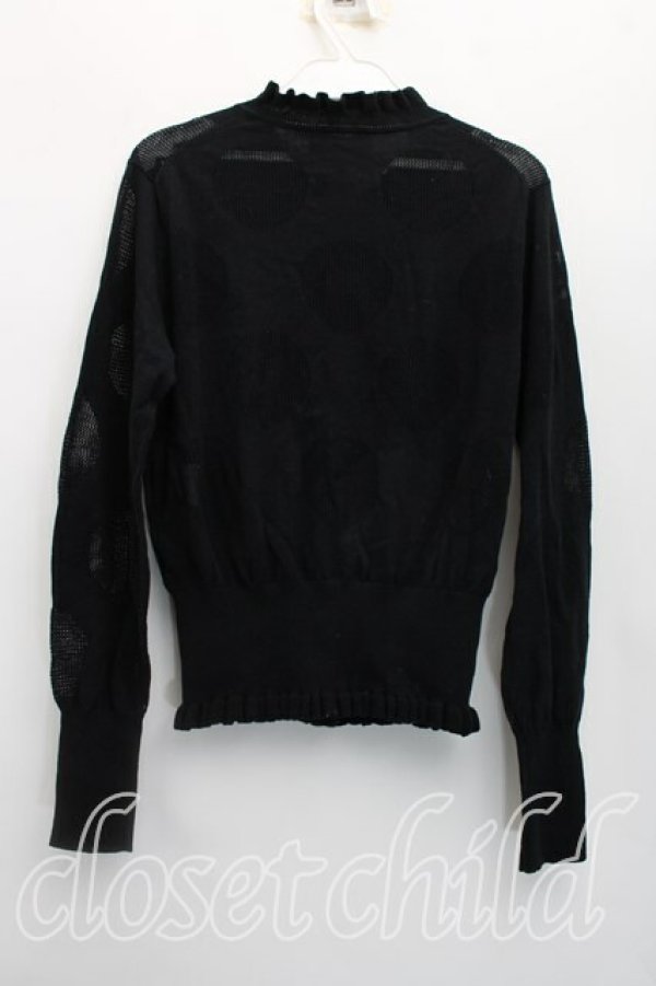 画像2: ヴィヴィアンウエストウッド 中古 / スポット柄シースルーカーディガン 00（ワンサイズ） 黒  H-26-04-19-019-to-OD-ZH (2)