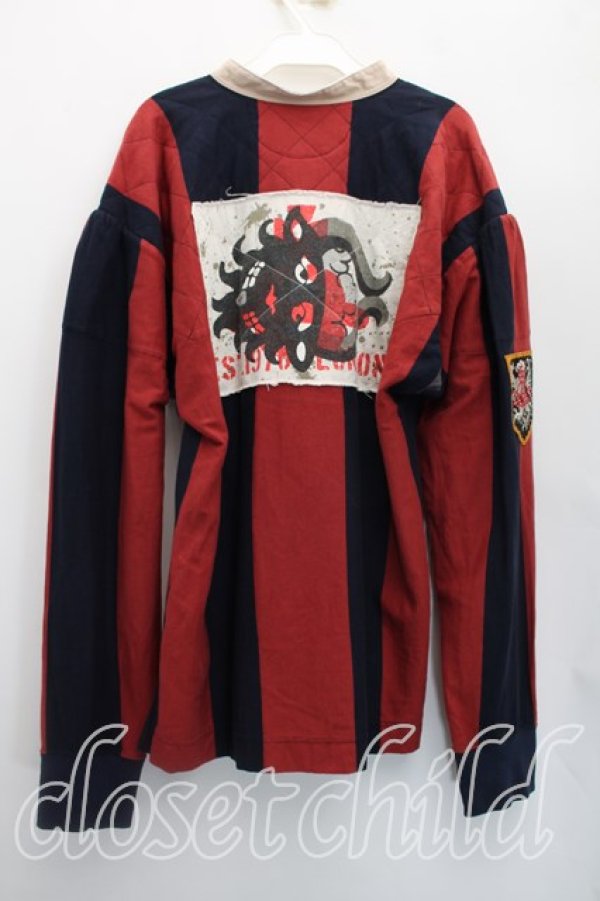 画像2: ヴィヴィアンウエストウッド 中古 / ラグビージャージ-長袖カットソー 00（ワンサイズ） 赤  H-26-04-19-022-to-OD-ZH (2)