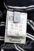 画像4: ヴィヴィアンウエストウッド MAN 中古 / オーブ刺繍ストライプポロシャツ L 紺  H-26-04-19-024-to-OD-ZH (4)