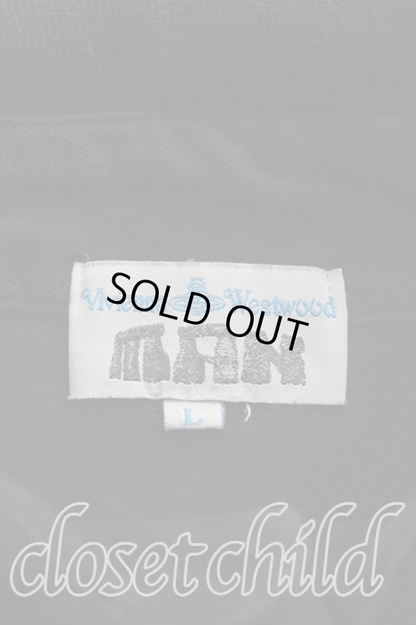 画像3: ヴィヴィアンウエストウッド MAN 中古 / カラーオーブ刺繍ポロシャツ L 黒  H-26-04-19-025-to-OD-ZH (3)