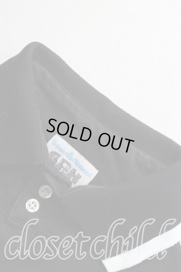 画像5: ヴィヴィアンウエストウッド MAN 中古 / カラーオーブ刺繍ポロシャツ L 黒  H-26-04-19-025-to-OD-ZH (5)