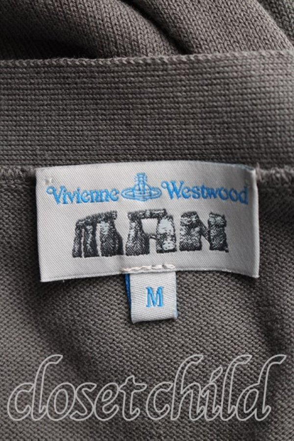 画像3: ヴィヴィアンウエストウッド MAN 中古 / カラーオーブ刺繍カーディガン M カーキ  H-26-04-19-027-to-OD-ZH (3)