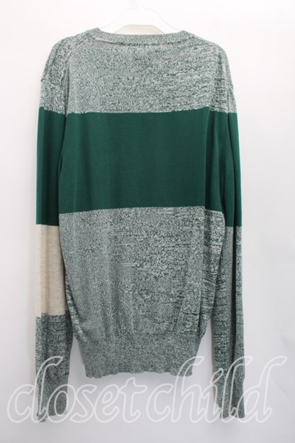 画像2: ヴィヴィアンウエストウッド MAN 中古 / カラーオーブ刺繍サマーニット M 緑  H-26-04-19-028-to-OD-ZH (2)