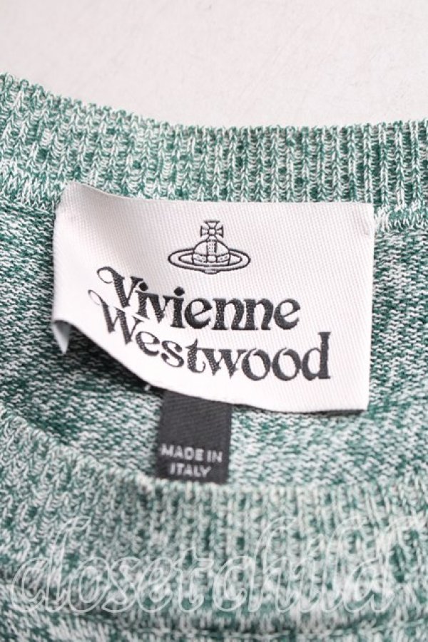 画像3: ヴィヴィアンウエストウッド MAN 中古 / カラーオーブ刺繍サマーニット M 緑  H-26-04-19-028-to-OD-ZH (3)