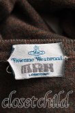 画像3: ヴィヴィアンウエストウッド MAN 中古 / 単色オーブ刺繍Vネックニット M 茶  H-26-04-19-029-to-OD-ZH (3)