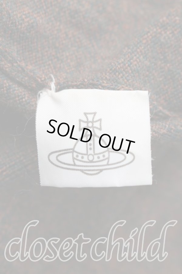 画像4: ヴィヴィアンウエストウッド MAN 中古 / 単色オーブ刺繍Vネックニット M 茶  H-26-04-19-029-to-OD-ZH (4)