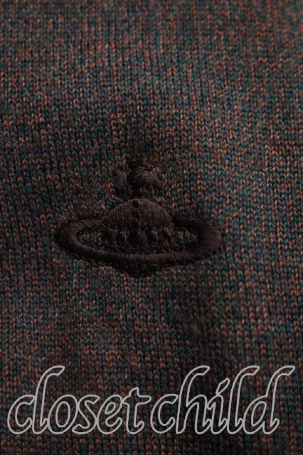 画像6: ヴィヴィアンウエストウッド MAN 中古 / 単色オーブ刺繍Vネックニット M 茶  H-26-04-19-029-to-OD-ZH (6)