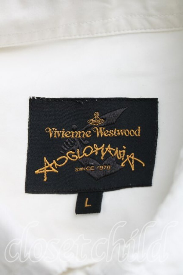 画像3: ANGLOMANIA 中古 / カットラスオーブ刺繍シャツ L 白  H-26-04-19-033-bl-OD-ZH (3)