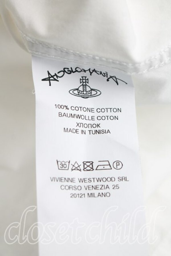 画像4: ANGLOMANIA 中古 / カットラスオーブ刺繍シャツ L 白  H-26-04-19-033-bl-OD-ZH (4)