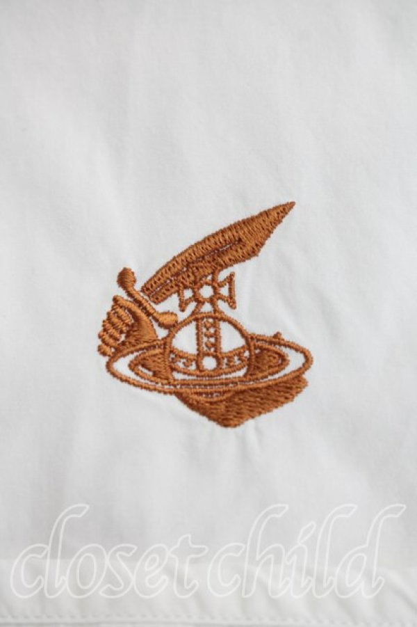 画像5: ANGLOMANIA 中古 / カットラスオーブ刺繍シャツ L 白  H-26-04-19-033-bl-OD-ZH (5)