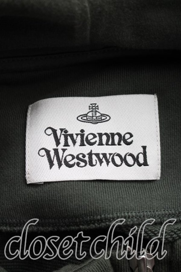 画像3: ヴィヴィアンウエストウッド 中古 / ロゴテープスウェットフーディー M カーキ  H-26-04-19-035-to-OD-ZH (3)