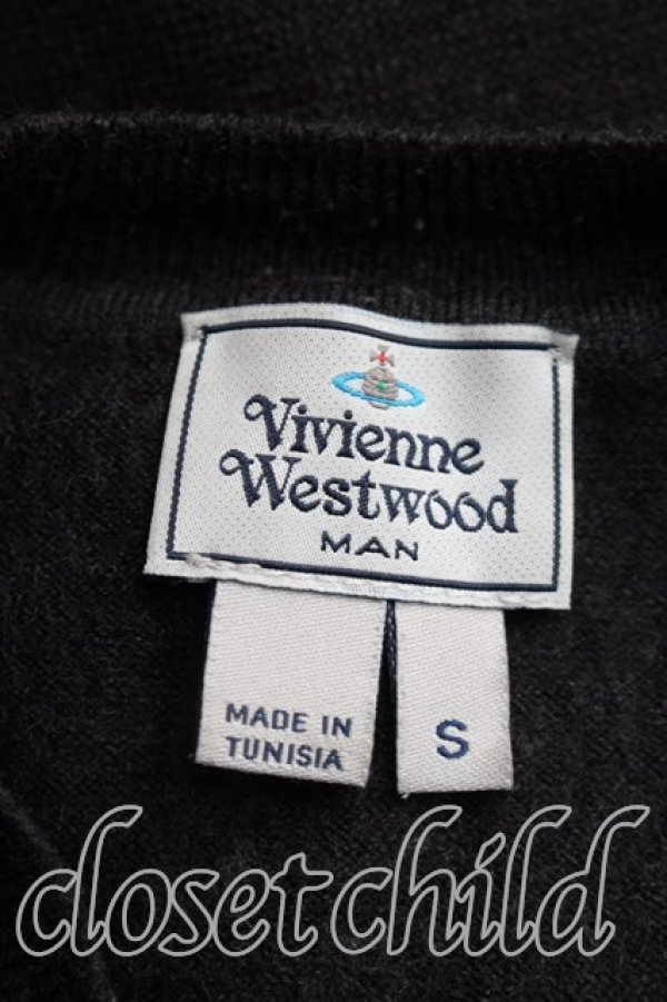 画像3: ヴィヴィアンウエストウッド MAN 中古 / オーブ刺繍ニット S グレー  H-26-04-19-036-to-OD-ZH (3)