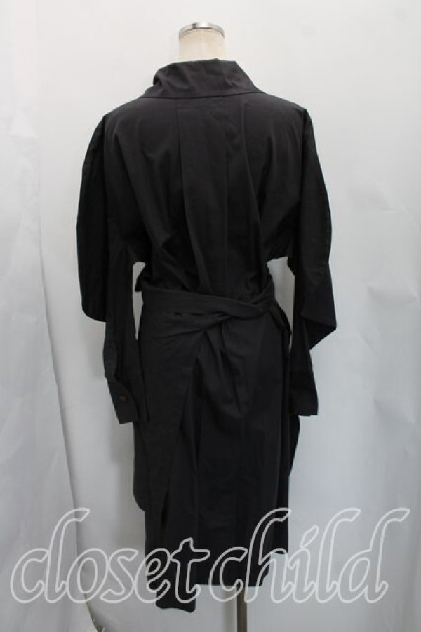 画像2: ヴィヴィアンウエストウッド 中古 / WINTERプリント シャツワンピース 00（ワンサイズ） 灰  H-26-04-19-001-op-OD-ZH (2)