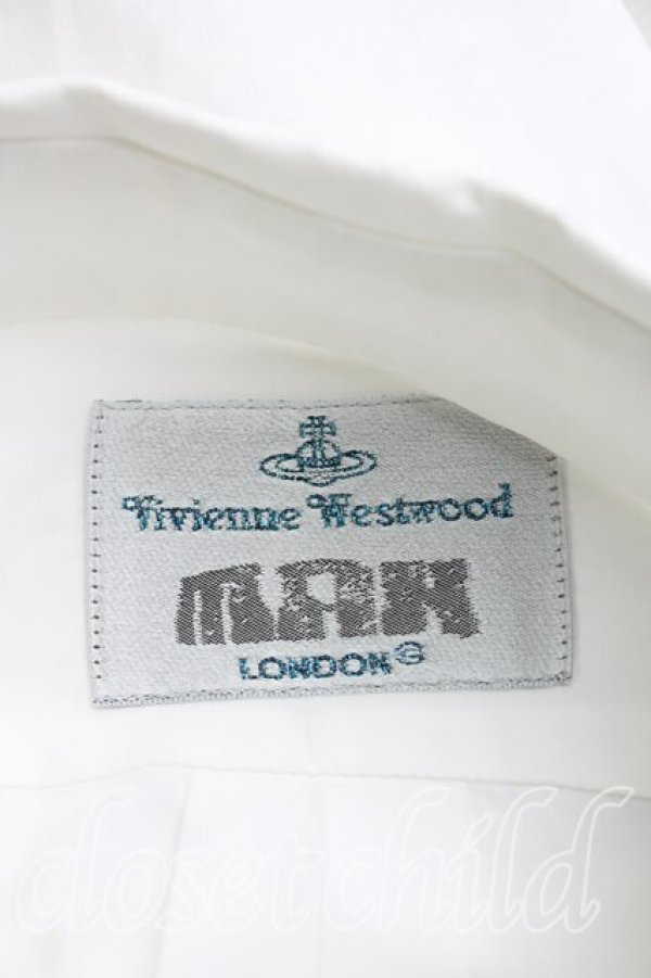 画像3: ヴィヴィアンウエストウッド MAN 中古 / カラーオーブ刺繍シャツ I(7号相当） 白  H-26-04-19-004-bl-OD-ZH (3)