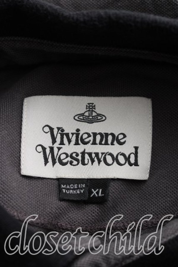 画像3: ヴィヴィアンウエストウッド 中古 / オーブ刺繍ポロシャツ XL グレー  H-26-04-19-037-to-OD-ZH (3)