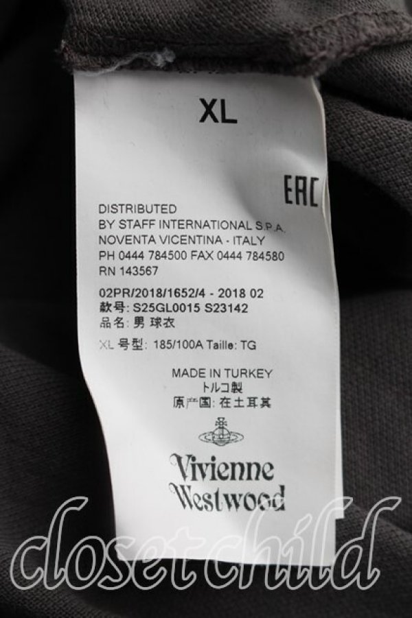画像4: ヴィヴィアンウエストウッド 中古 / オーブ刺繍ポロシャツ XL グレー  H-26-04-19-037-to-OD-ZH (4)