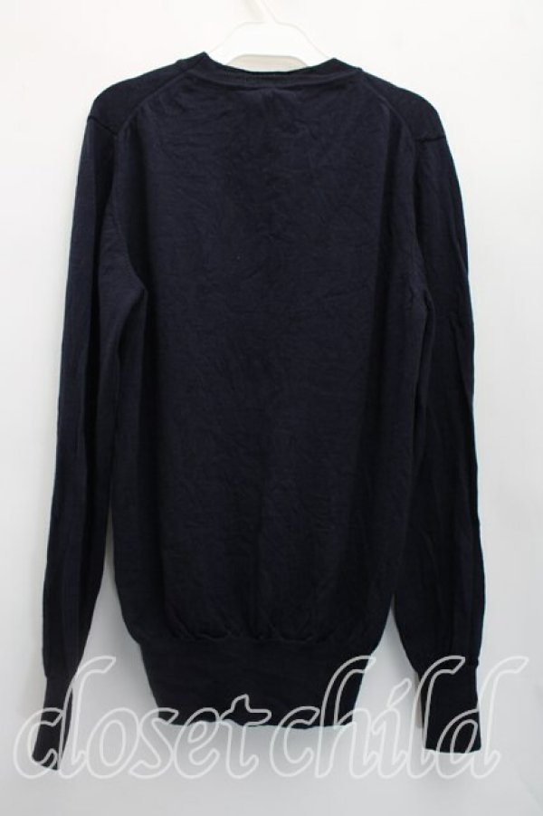 画像2: ヴィヴィアンウエストウッド MAN 中古 / オーブ刺繍ニット L 紺  H-26-04-19-038-to-OD-ZH (2)