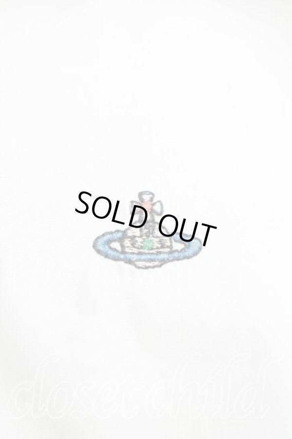 画像4: ヴィヴィアンウエストウッド MAN 中古 / カラーオーブ刺繍シャツ I(7号相当） 白  H-26-04-19-004-bl-OD-ZH (4)