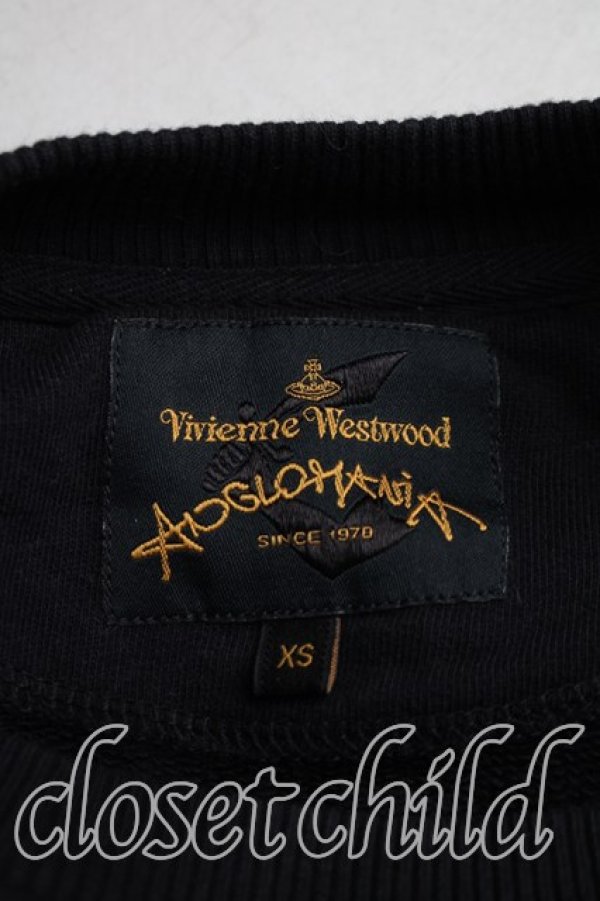 画像3: ANGLOMANIA 中古 / ヘリテージオーブスウェット XS 黒  H-26-04-19-039-to-OD-ZH (3)