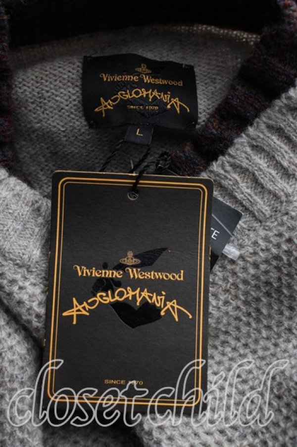 画像3: ANGLOMANIA 中古 / レイヤードニット L 茶  H-26-04-19-040-to-OD-ZH (3)