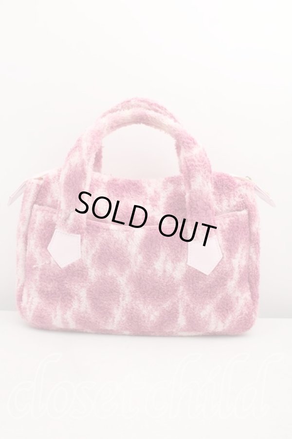 画像2: ヴィヴィアンウエストウッド 中古 / レオーパードパイル地バッグ  ピンク  H-26-04-19-042-ba-OD-ZH (2)