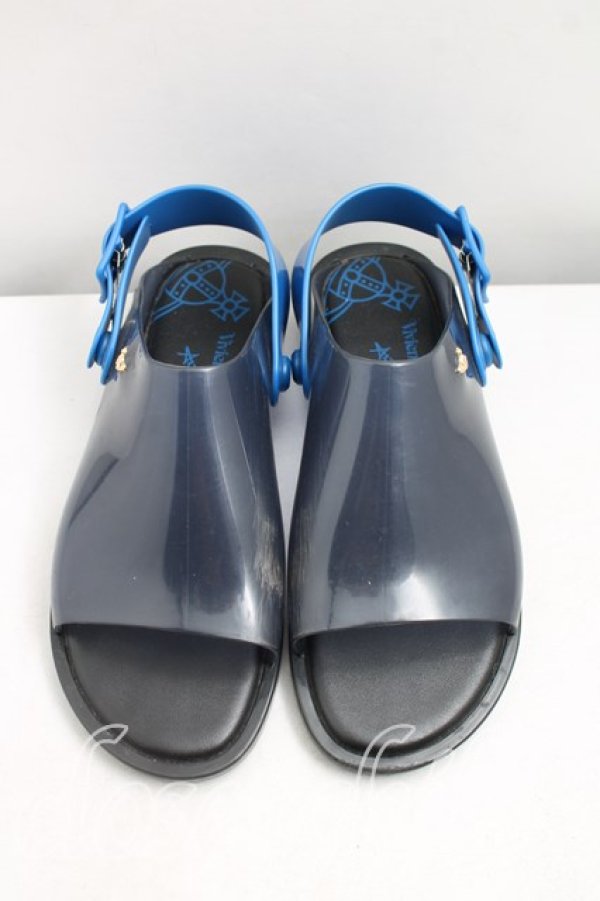 画像2: ヴィヴィアンウエストウッド×Melissa 中古 / 32456 TWIST AD サンダル EU37（23cm相当） 黒  H-26-04-19-050-sh-OD-ZH (2)