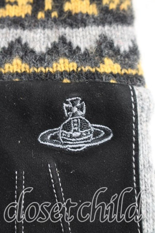 画像2: ヴィヴィアンウエストウッド 中古 / スエード手袋  黒  H-26-04-19-051-gd-OD-ZH (2)