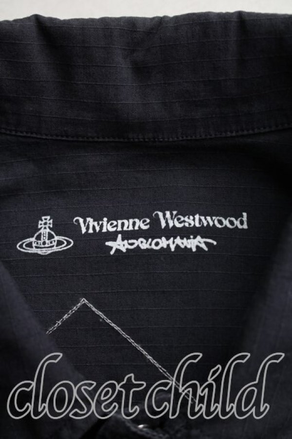 画像3: ANGLOMANIA 中古 / マザーファッカーボーリングシャツ XS 紺  H-26-04-19-006-bl-OD-ZH (3)