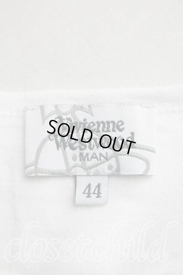 画像3: ヴィヴィアンウエストウッド MAN 中古 / キャットptTシャツ 44（メンズS相当） 白  H-26-04-19-064-ts-OD-ZH (3)