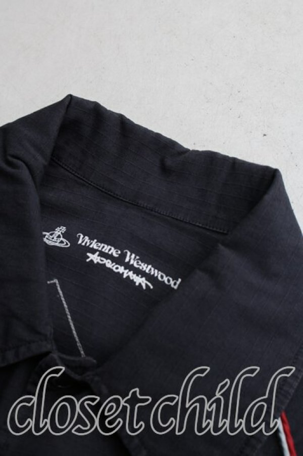 画像5: ANGLOMANIA 中古 / マザーファッカーボーリングシャツ XS 紺  H-26-04-19-006-bl-OD-ZH (5)