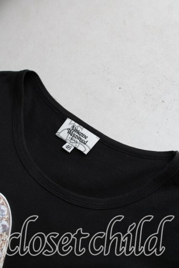 画像5: ヴィヴィアンウエストウッド MAN 中古 / ハニービーカーブシェイプ半袖Tシャツ 46 ブラック  H-26-04-19-065-to-SZ-ZH (5)