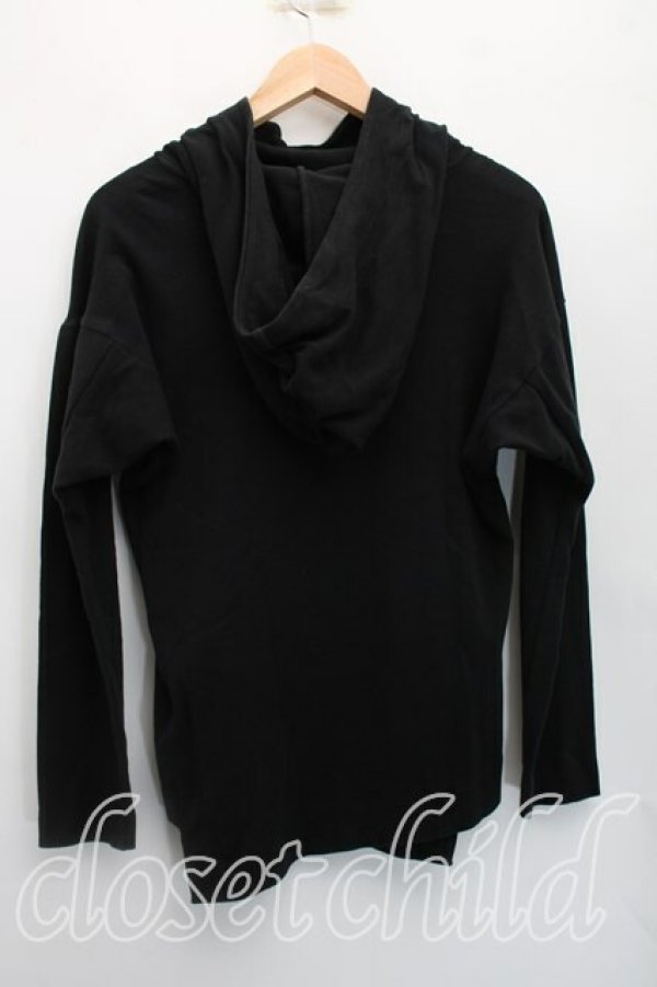 画像2: ヴィヴィアンウエストウッド 中古 / ラインオーブ刺繍フーディカットソー 00（ワンサイズ） 黒  H-26-04-19-066-to-OD-ZH (2)