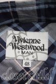画像3: ヴィヴィアンウエストウッド MAN 中古 / タータンチェックシャツ 48（メンズL相当） 紺  H-26-04-19-007-bl-OD-ZH (3)