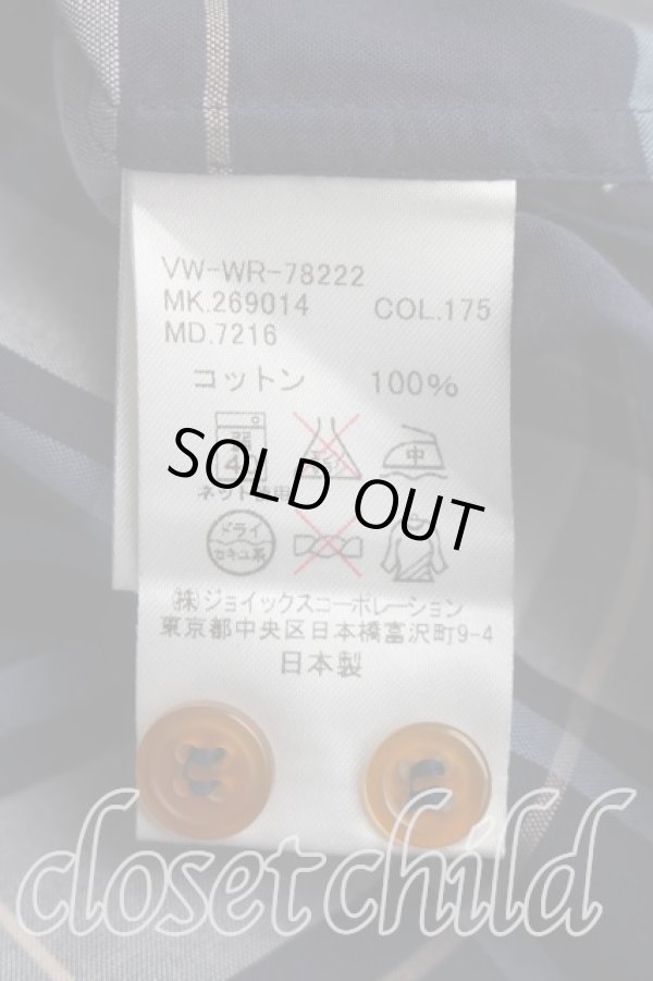画像4: ヴィヴィアンウエストウッド MAN 中古 / タータンチェックシャツ 48（メンズL相当） 紺  H-26-04-19-007-bl-OD-ZH (4)