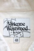 画像3: ヴィヴィアンウエストウッド MAN 中古 / オーブ刺繍ストライプシャツ 48（メンズL相当） ベージュ  H-26-04-19-008-bl-OD-ZH (3)