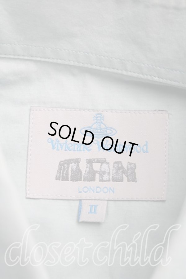 画像3: ヴィヴィアンウエストウッド MAN 中古 / カラーオーブ刺繍シャツ II(M相当） 緑  H-26-04-19-009-bl-OD-ZH (3)