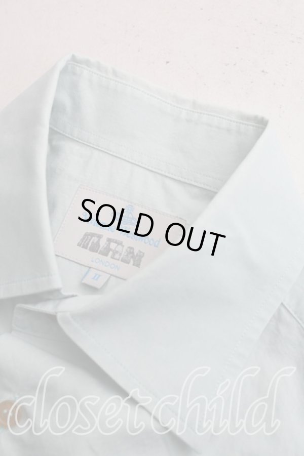 画像5: ヴィヴィアンウエストウッド MAN 中古 / カラーオーブ刺繍シャツ II(M相当） 緑  H-26-04-19-009-bl-OD-ZH (5)