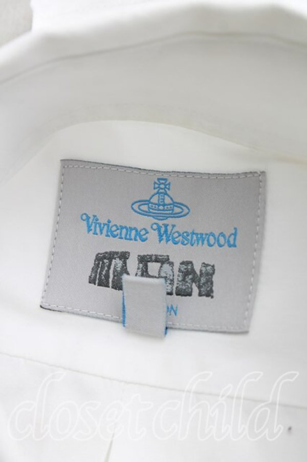 画像3: ヴィヴィアンウエストウッド MAN 中古 / カラーオーブ刺繍シャツ I(S相当） 白  H-26-04-19-011-bl-OD-ZH (3)