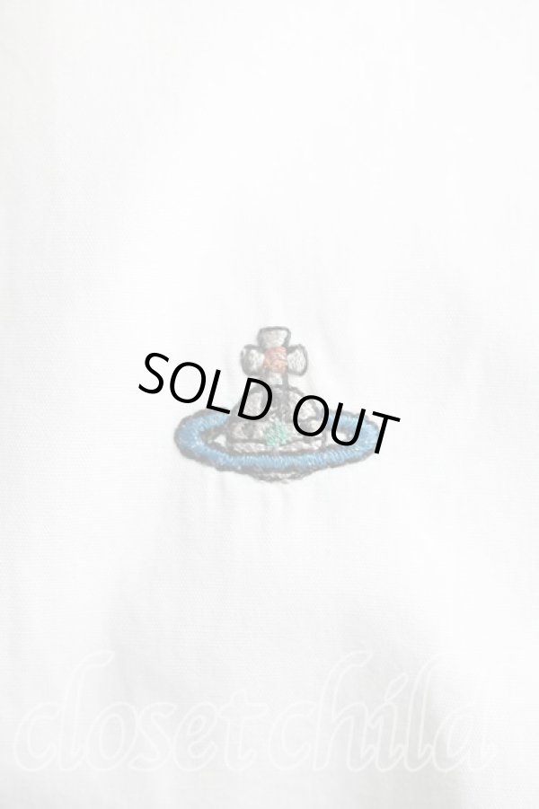 画像6: ヴィヴィアンウエストウッド MAN 中古 / カラーオーブ刺繍シャツ I(S相当） 白  H-26-04-19-011-bl-OD-ZH (6)