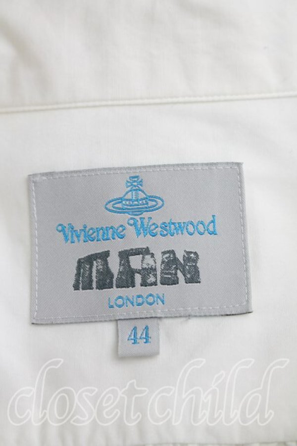 画像3: ヴィヴィアンウエストウッド MAN 中古 / カラーオーブ刺繍シャツ 44（メンズS相当） 白  H-26-04-19-013-bl-OD-ZH (3)