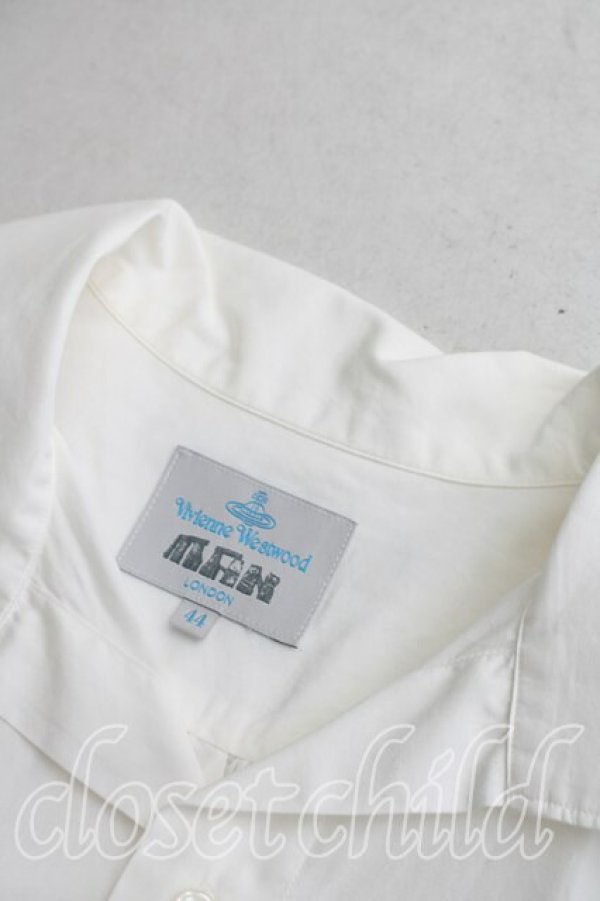 画像6: ヴィヴィアンウエストウッド MAN 中古 / カラーオーブ刺繍シャツ 44（メンズS相当） 白  H-26-04-19-013-bl-OD-ZH (6)