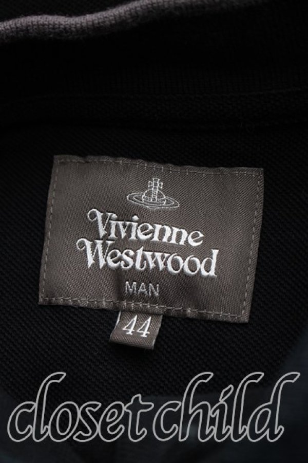 画像3: ヴィヴィアンウエストウッド MAN 中古 / スラッシュオーブポロシャツ 44（メンズS相当） 黒  H-26-04-26-024-to-OD-ZH (3)
