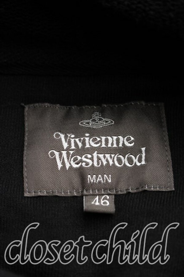 画像3: ヴィヴィアンウエストウッド MAN 中古 / スタッズORBビッグフーディー 46（メンズM相当） 黒  H-26-04-26-030-to-OD-ZH (3)