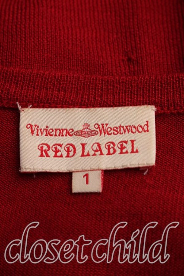 画像3: ヴィヴィアンウエストウッド 中古 / スポット柄カーディガン 1（7号相当） 赤  H-26-04-26-033-to-OD-ZH (3)
