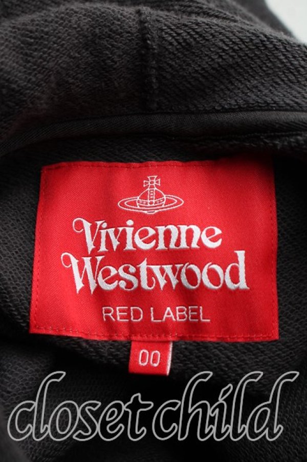 画像3: ヴィヴィアンウエストウッド 中古 / 3Dラインオーブ刺繍レイヤード裏毛フーディ 00（ワンサイズ） 黒ｘ灰  H-26-04-26-034-to-OD-ZH (3)