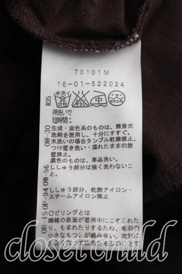 画像4: ヴィヴィアンウエストウッド 中古 / 単色オーブ刺繍変形カットソーワンピ 2（9号相当） 黒ｘ茶  H-26-04-26-036-op-OD-ZH (4)